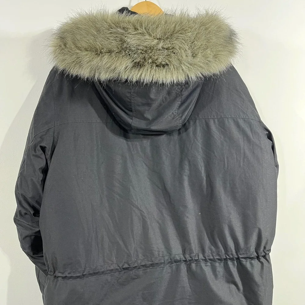 LL Bean Baxter State Parka Mens Large Goose Down Faux Fur Hood Jacket Outdoors